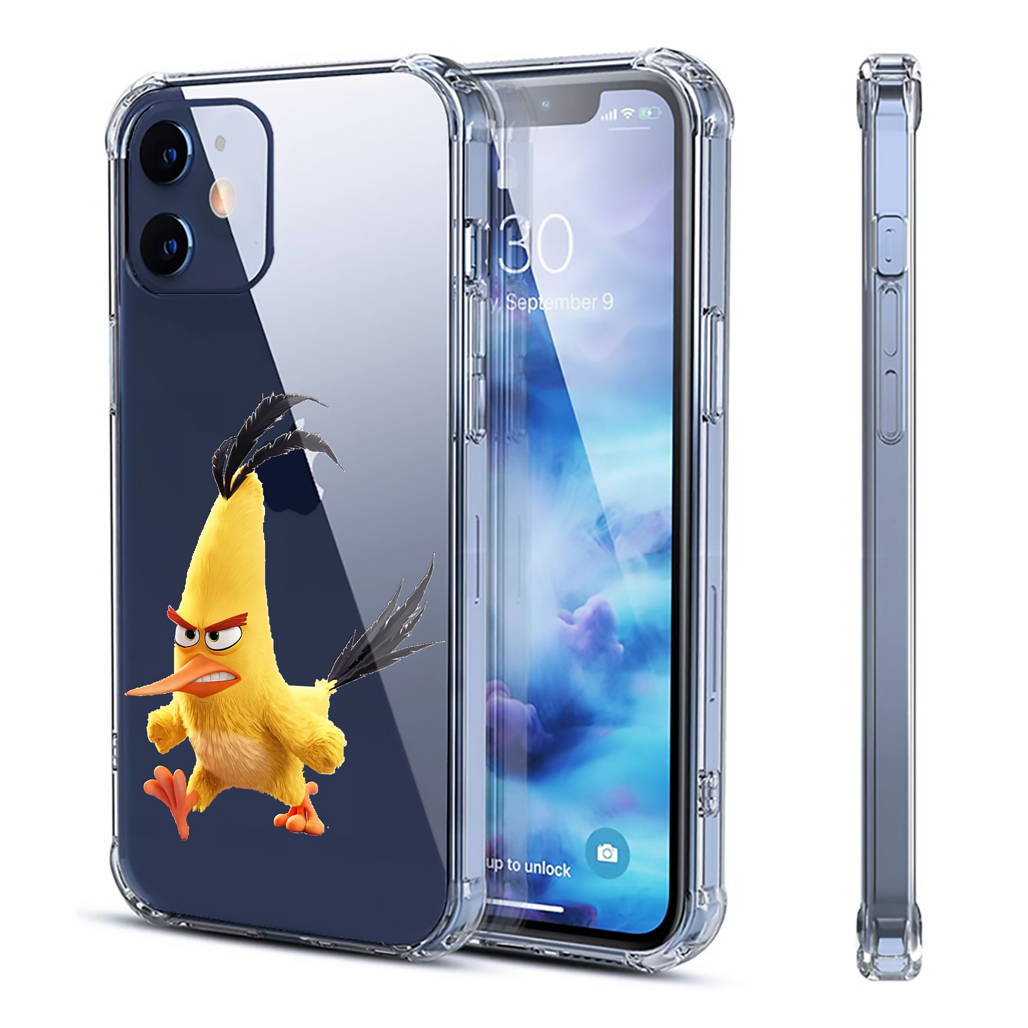 （画像用） Angry Birds アングリーバード 【iPhone 12シリーズ対応】透明スマホケース（クリアソフトケース）